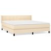 vidaXL Box spring postel s matrac&iacute; kr&eacute;mov&aacute; 180x200 cm textil