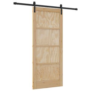 vidaXL Posuvn&eacute; dveře 86 x 198,5 cm Masivn&iacute; borovicov&eacute; dřevo