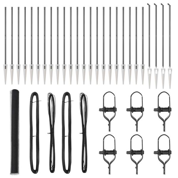 vidaXL Plotov&yacute; sloupek. &Scaron;ed&aacute; 50 x 1,5 m (25 mm s&iacute;ť) Ocel a PVC