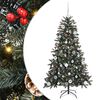 vidaXL Uměl&yacute; v&aacute;nočn&iacute; stromeček Zelen&aacute; 150 cm PVC, plast a ocel