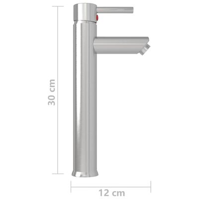 vidaXL Koupelnová směšovací baterie stříbrná 12 x 30 cm