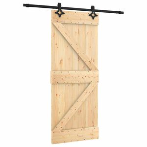 vidaXL Posuvn&eacute; dveře Přirozen&aacute; a čern&aacute; 85 x 210 cm