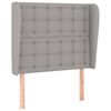 vidaXL Čelo postele typu u&scaron;&aacute;k světle &scaron;ed&eacute; 103x23x118/128 cm textil