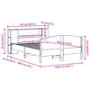 vidaXL Postel s knihovnou bez matrace 135 x 190 cm masivní borovice