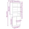 vidaXL Skř&iacute;ň highboard &scaron;ed&aacute; sonoma 70 x 35 x 180 cm kompozitn&iacute; dřevo