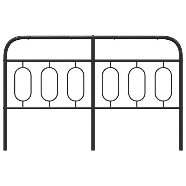 vidaXL Kovov&eacute; n&aacute;hradn&iacute; čelo postele čern&eacute; 140 cm