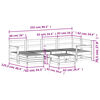 vidaXL 7d&iacute;ln&aacute; zahradn&iacute; sedac&iacute; souprava masivn&iacute; dřevo douglasky