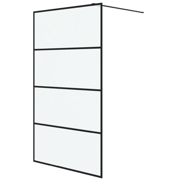 vidaXL Sprchov&aacute; z&aacute;stěna walk-in čern&aacute; 115 x 195 cm ml&eacute;čn&eacute; ESG sklo