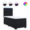 vidaXL Box spring postel s matrac&iacute; čern&aacute; 90x200 cm samet