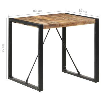 vidaXL Jídelní stůl 80 x 80 x 75 cm masivní mangovníkové dřevo