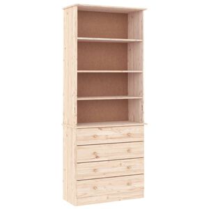 vidaXL Knihovna se z&aacute;suvkami ALTA 77x35x186,5 cm masivn&iacute; borov&eacute; dřevo