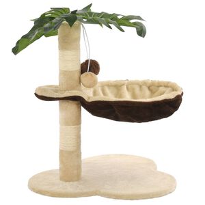 vidaXL &Scaron;krabadlo pro kočky se sisalov&yacute;mi sloupky 50 cm b&eacute;žovo-hněd&eacute;