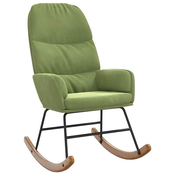 vidaXL Houpac&iacute; židle světle zelen&aacute; samet