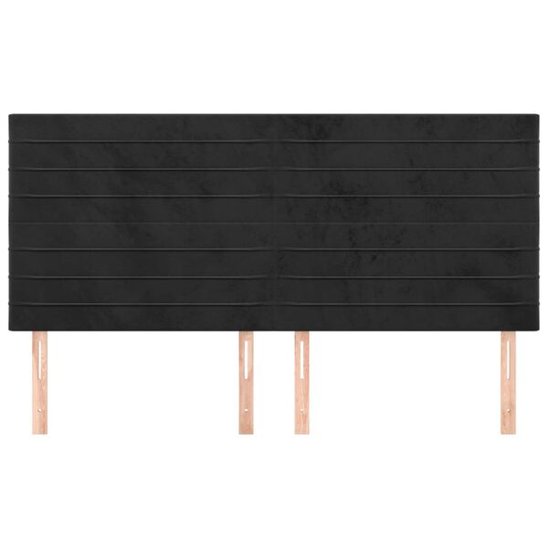 vidaXL Čelo postele čern&eacute; 160x5x118/128 cm sametov&eacute;