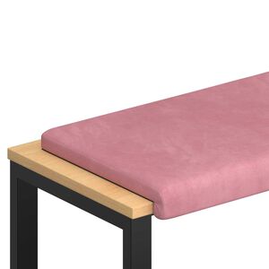 vidaXL Pol&scaron;t&aacute;ř na lavici Samet Růžov&aacute; Hloubka 35 cm