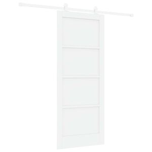 vidaXL Posuvn&eacute; dveře B&iacute;l&aacute; 83 x 202 cm Masivn&iacute; borovicov&eacute; dřevo
