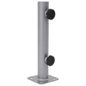 vidaXL Z&aacute;kladna pro slunečn&iacute;k pro tyč &Oslash; 32/34/38 mm stř&iacute;brn&aacute; ocel