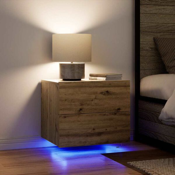 vidaXL Nočn&iacute; skř&iacute;ňka Artisanov&yacute; dub 50 x 39 x 41 cm kompozitn&iacute; dřevo