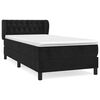 vidaXL Box spring postel s matrac&iacute; čern&aacute; 100x200 cm samet