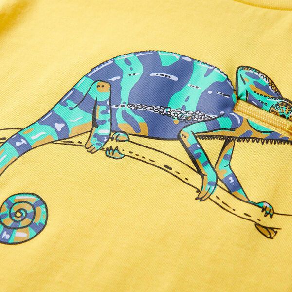 Dětsk&eacute; tričko s kr&aacute;tk&yacute;m ruk&aacute;vem světle okrov&eacute; 116