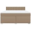 vidaXL Box spring postel s matrac&iacute; cappuccino 180 x 200 cm uměl&aacute; kůže