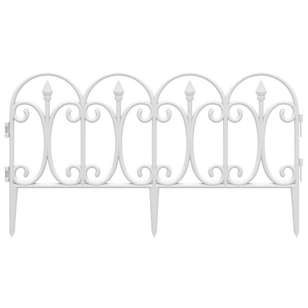 vidaXL Travní lem 17 ks bílý 10 m PP