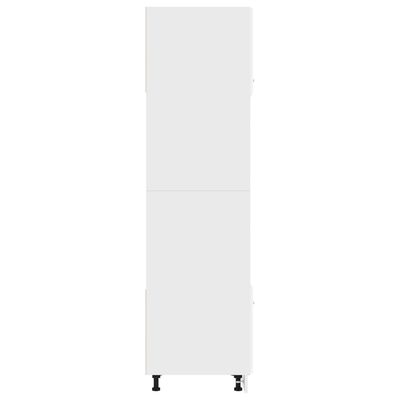 vidaXL Skříňka na mikrovlnku bílá vysoký lesk 60x57x207 cm dřevotříska