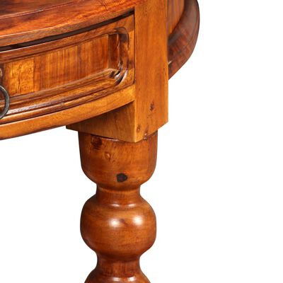 vidaXL Konzolový stolek, masivní sheesham, 90 x 40 x 76 cm, polokulatý