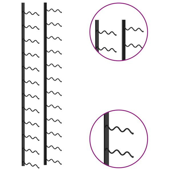 vidaXL Nástěnný stojan na víno na 24 lahví černý železný