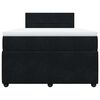 vidaXL Box spring postel s matrac&iacute; čern&aacute; 120 x 200 cm samet