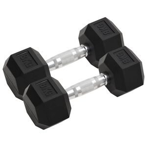 vidaXL Jednoručn&iacute; činky 2 ks 8 kg cel&aacute; litina