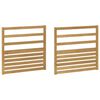 vidaXL Modul opěrek 2 pcs B&iacute;l&aacute; 79 x 4 x 73 cm Masivn&iacute; ak&aacute;tov&eacute; dřevo