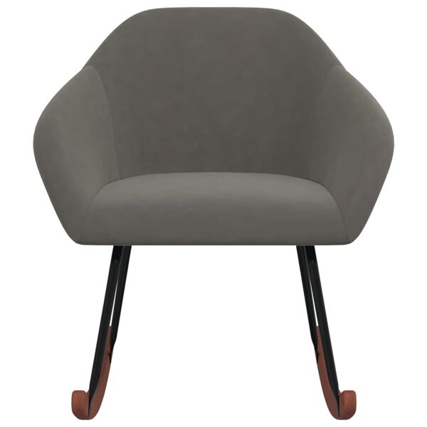 vidaXL Houpac&iacute; křeslo tmavě &scaron;ed&eacute; textil