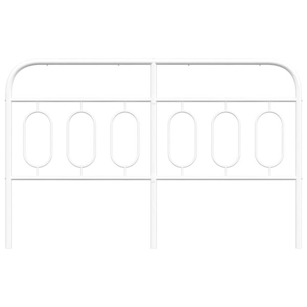 vidaXL Kovov&eacute; čelo postele b&iacute;l&eacute; 140 cm