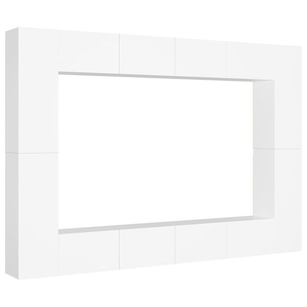 vidaXL 8dílný set TV skříněk bílý kompozitní dřevo