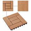 vidaXL Dlažba na terasu 11 pcs Teak 30 x 30 cm Dřevoplast