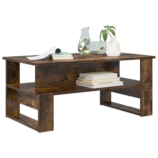 vidaXL Konferenčn&iacute; stolek Kouřov&yacute; dub 90 x 50 x 40 cm kompozitn&iacute; dřevo