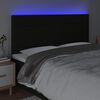 vidaXL Čelo postele s LED čern&eacute; 160x5x118/128 cm textil