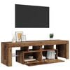 vidaXL TV stolek s LED old wood 140 x 36,5 x 40 cm kompozitní dřevo