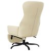 vidaXL Relaxačn&iacute; křeslo s podnožkou kr&eacute;mov&eacute; uměl&aacute; kůže