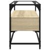 vidaXL TV skř&iacute;ňka se skleněnou deskou dub sonoma 80x35x51 cm kompozit