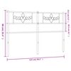 vidaXL Kovové čelo postele bílé 120 cm