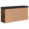 vidaXL Lavice s botníkem kouřový dub 102 x 32 x 50 cm kompozitní dřevo
