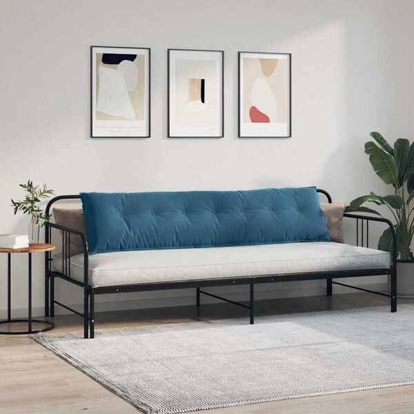 vidaXL Pol&scaron;t&aacute;ř na z&aacute;da Modr&aacute; 200 x 50 cm Žebrovan&aacute; l&aacute;tka