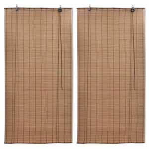 vidaXL Zatemňovac&iacute; rolety z bambusu 2 ks 100 x 160 cm hněd&eacute;