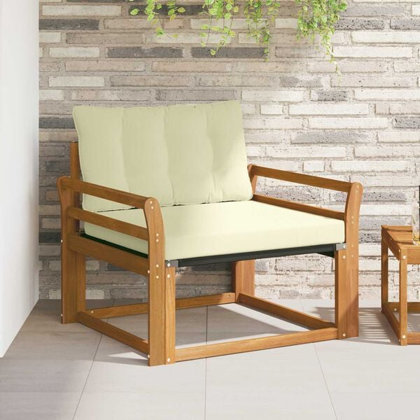 vidaXL Venkovn&iacute; pohovkov&aacute; souprava Masivn&iacute; ak&aacute;ciov&eacute; dřevo a Textilene