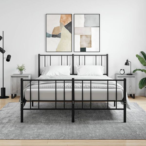 vidaXL Nočn&iacute; stolky 2 ks &scaron;ed&eacute; sonoma 40 x 30 x 50 cm kompozitn&iacute; dřevo