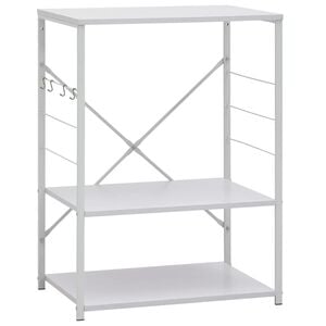 vidaXL Skř&iacute;ňka na mikrovlnku b&iacute;l&aacute; 60 x 39,6 x 79,5 cm kompozitn&iacute; dřevo