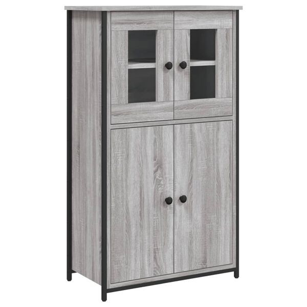 vidaXL Skř&iacute;ň highboard &scaron;ed&aacute; sonoma 62 x 32 x 106,5 cm kompozitn&iacute; dřevo