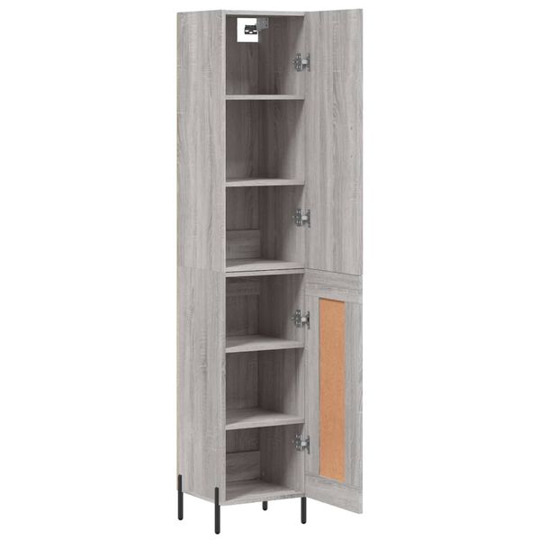 vidaXL Skř&iacute;ň highboard &scaron;ed&aacute; sonoma 34,5 x 34 x 180 cm kompozitn&iacute; dřevo